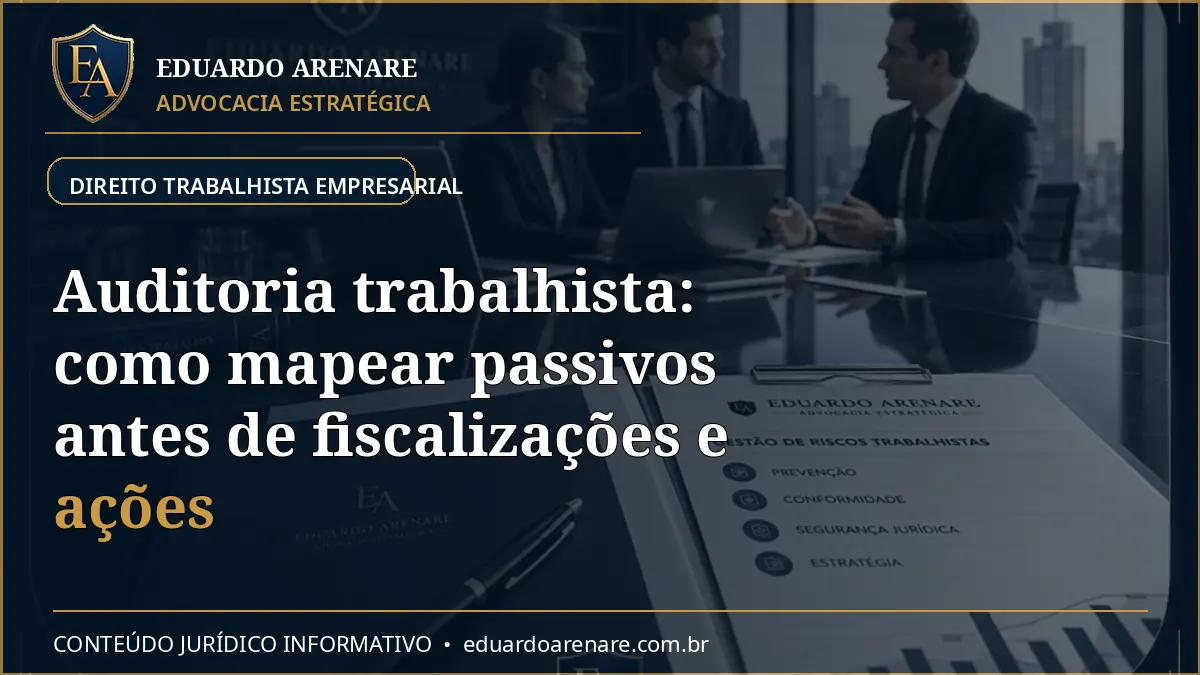 Auditoria trabalhista: como mapear passivos antes de fiscalizações e ações — Eduardo Arenare Advocacia Estratégica